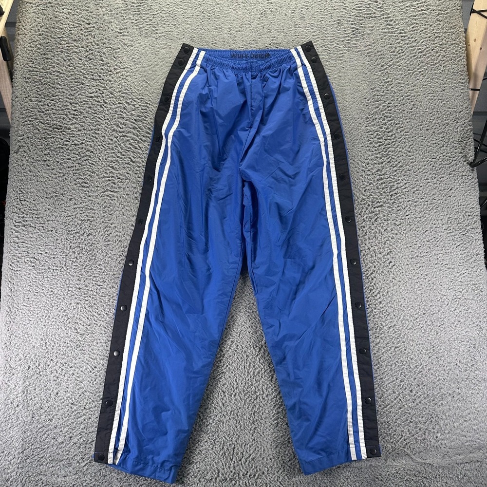 Vintage Holloway Pant Mens L Blue Nylon Track Straight Mesh-Lined Performance